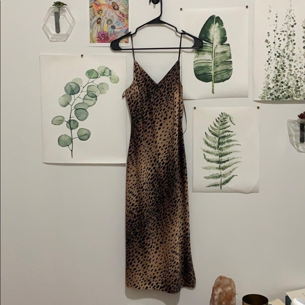 Leopard silk dress. Worn once.